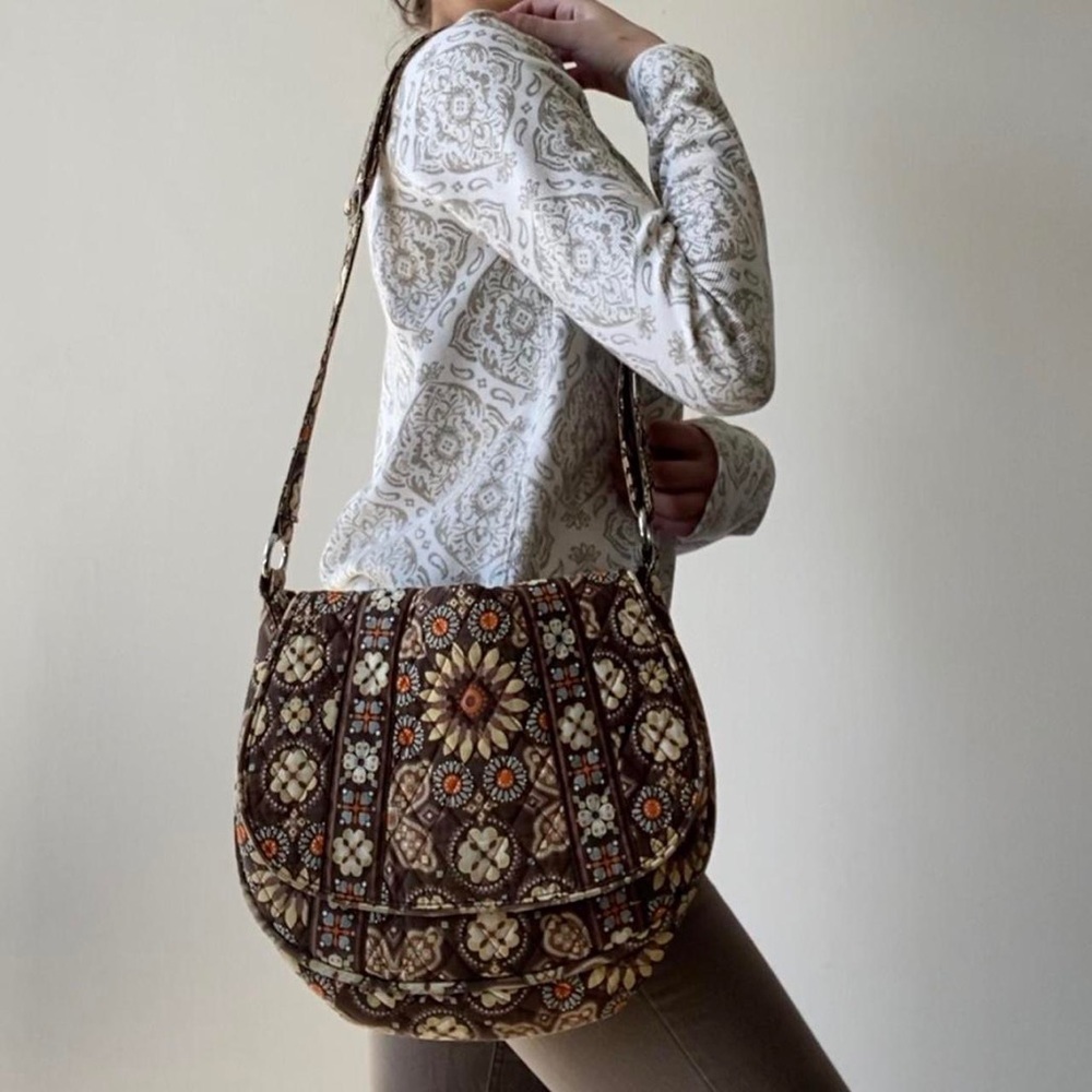 Vera Bradley Paisley Brown Messenger Bag